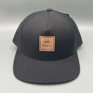 RVCA VA All The Way Curved Brim Trucker Hat - Black - NWT